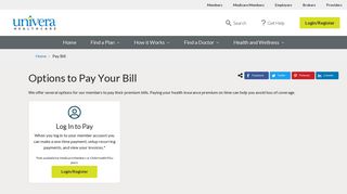 Pay Bill | Univera Healthcare
