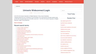Univeris Webconnect Login | Trending News Today