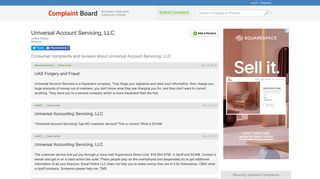 Universal Account Servicing, LLC - Complaint Board