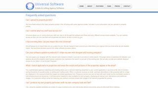 Universal Software - FAQs - Estate Agent Software