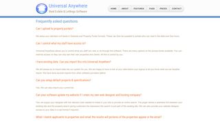 Universal Anywhere - FAQs - Universal Anywhere - Real Estate Software