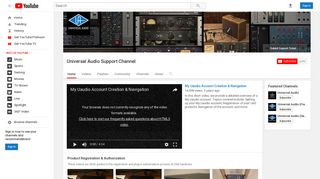 Universal Audio Support Channel - YouTube