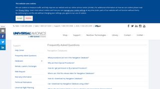 Universal Avionics Systems Corporation | Navigation Database FAQ