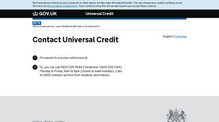 Universal Credit helpline