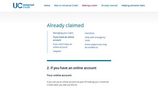 Understanding Universal Credit - If you have an online account