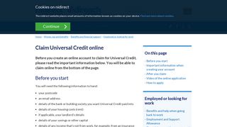 Claim Universal Credit online | nidirect
