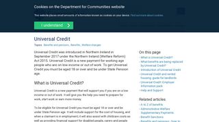 Universal Credit | Department for Communities