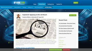 Applying via the Job Board :: EXTRAS Blog - Uni-versalEXTRAS