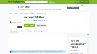 Universal Gift Card Reviews - ProductReview.com.au