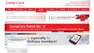 CompCare Wellness Website : Home Page