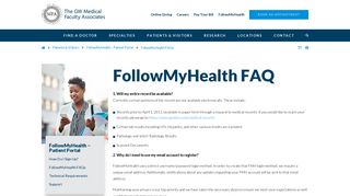 FollowMyHealth FAQ | GW Patient Portal