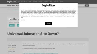 Universal Jobmatch Site Down? — Digital Spy