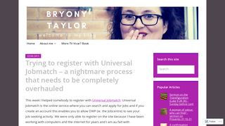 Trying to register with Universal Jobmatch – a nightmare process that ...