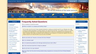 Universal Life Church - Frequently Asked Questions