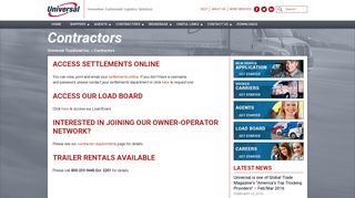 Contractors | Universal Truckload Inc.