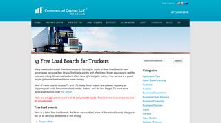 43 Free Load Boards for Truckers - Commercial Capital LLC