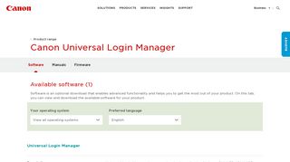 Universal Login Manager - Support - Download drivers, software and ...