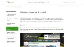 What is a Universal Account? – GotSoccer