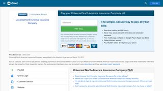 Universal North America Insurance Company: Login, Bill Pay ... - Doxo