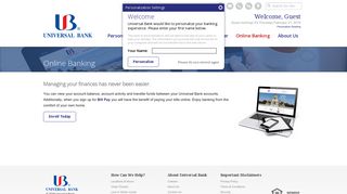 Online Banking - Universal Bank (West Covina, CA)