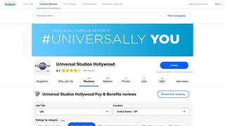 Universal Studios Hollywood Pay & Benefits reviews - Indeed