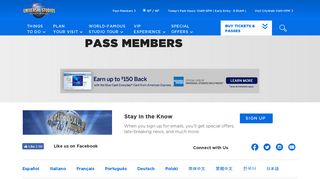 Pass Members - Universal Studios Hollywood