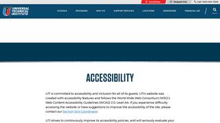 Accessibility | Universal Technical Institute