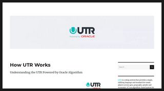 How UTR Works – MyUTR Blog