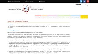 Universal Symbols of Access - Canadian Association of the Deaf ...