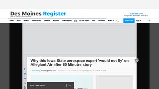 Why this Iowa State aerospace expert would not fly on Allegiant Air