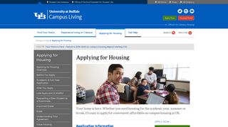 Applying for Housing - Campus Living - University at Buffalo