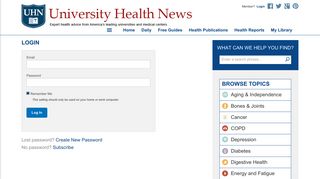 Login - University Health News