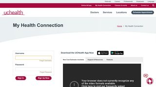 My Health Connection | UCHealth Patient Portal | Login or Sign Up ...