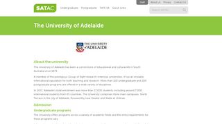 The University of Adelaide - SATAC