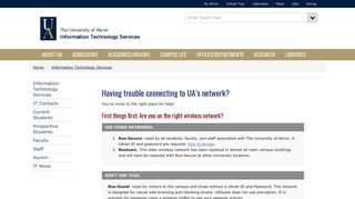 ITS | Connecting to the network : The University of Akron