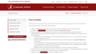 Apply Now – Graduate School | The University of Alabama