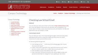 Checking Law School Email | Culverhouse Law at University of Alabama