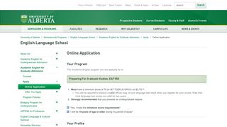 Online Application | University of Alberta