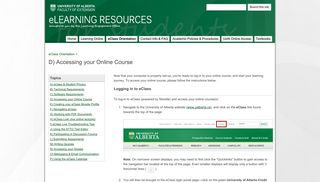 D) Accessing your Online Course - extension elearning resources