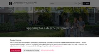 Applying for a degree programme - University of Amsterdam