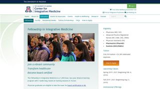 Fellowship - Arizona Center for Integrative Medicine - University of ...