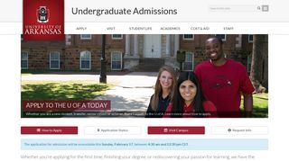 Undergraduate Admissions | University of Arkansas