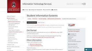 Student Information Systems | IT Services | University of Arkansas