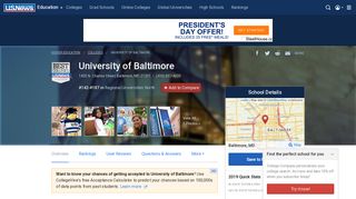 University of Baltimore - Profile, Rankings and Data | US News Best ...