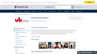 University of Bedfordshire - Complete University Guide
