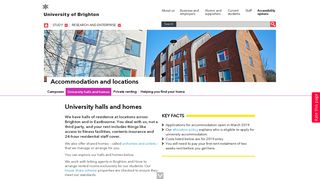 University halls and homes - University of Brighton