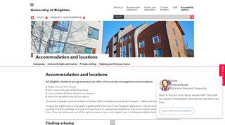 Accommodation and locations - University of Brighton