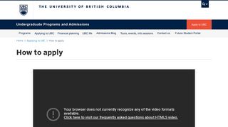 How to apply to UBC | UBC Undergraduate Programs and Admissions