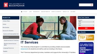 IT Services | University of Buckingham