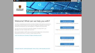 Password Management - University of Calgary